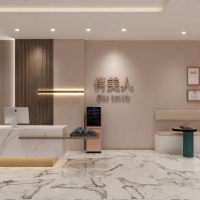 现代美发店3D模型下载